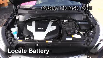 2013 Hyundai Santa Fe GLS 3.3L V6 Battery Replace